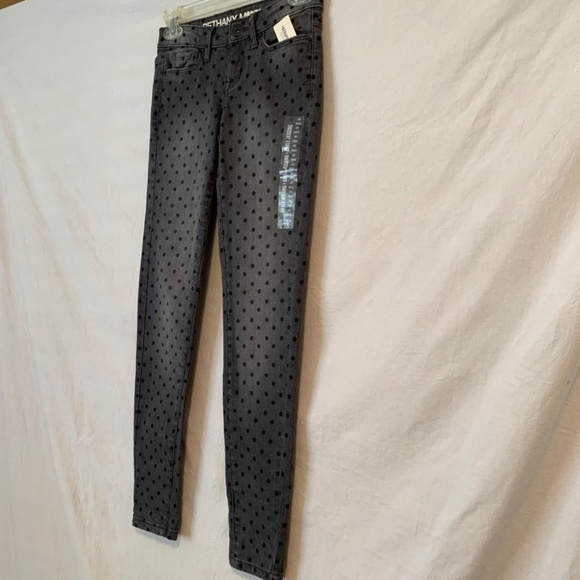 BETHANY MOTA Grey Polka Dot Skinny Ankle Jeans Jeggings Size 00R - Picture 5 of 15
